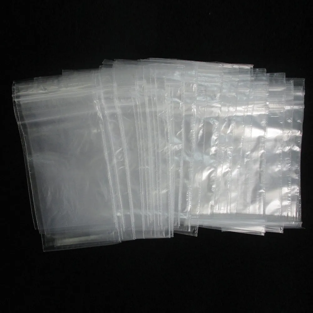 100 W 3"x5" H Baggies Plastic Bags Reclosable 2 Mil Clear Poly