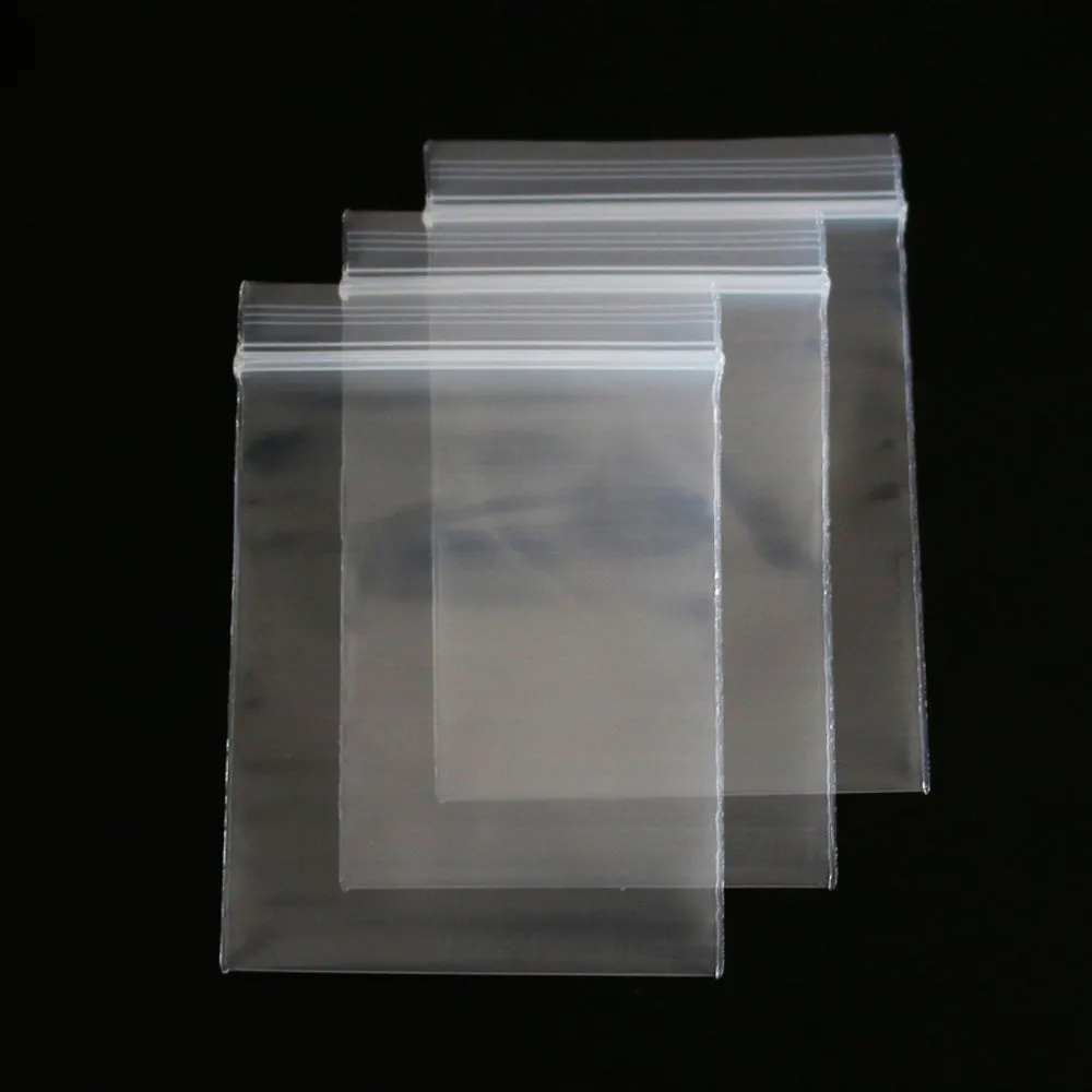 100 W 4"x6" H Bags Reclosable Poly 4Mil Clear Baggies Resealable Storage
