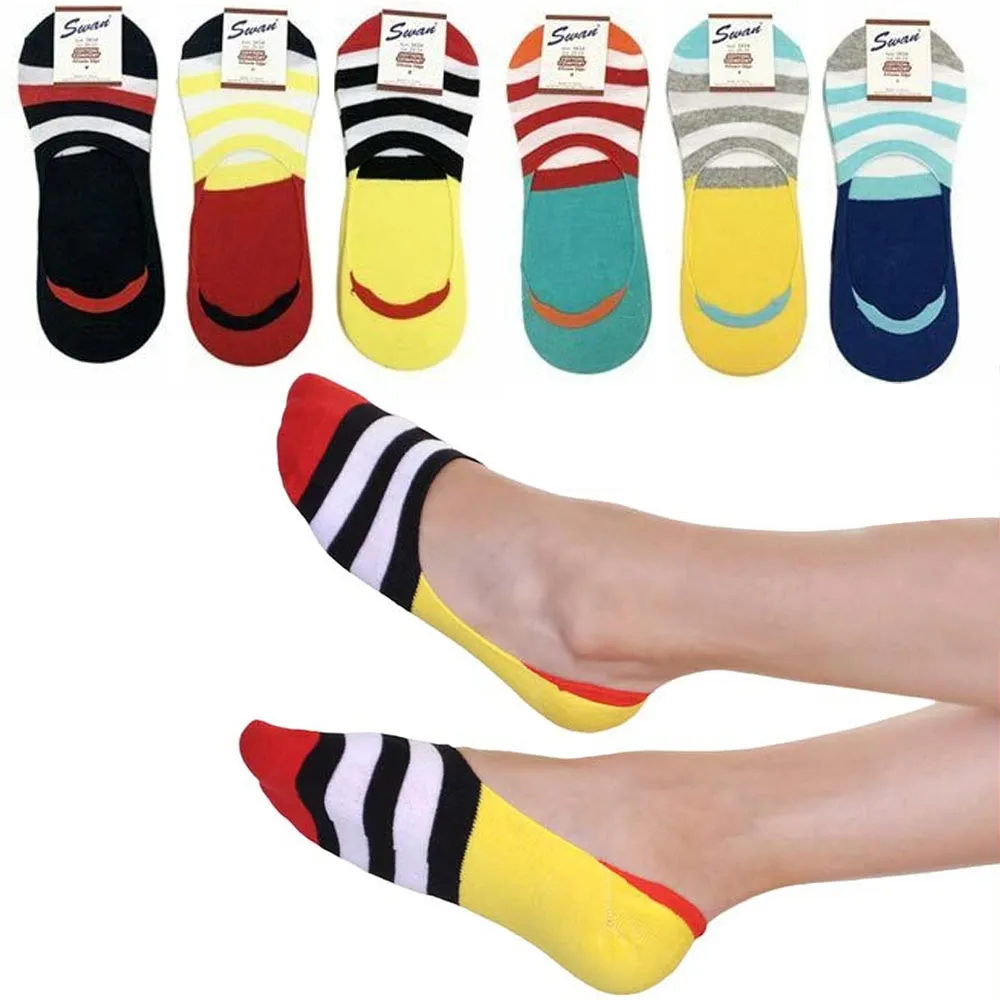 12 Womens No Show Cotton Socks Non Slip Flat Boat Liner Low Cut Hidden Invisible