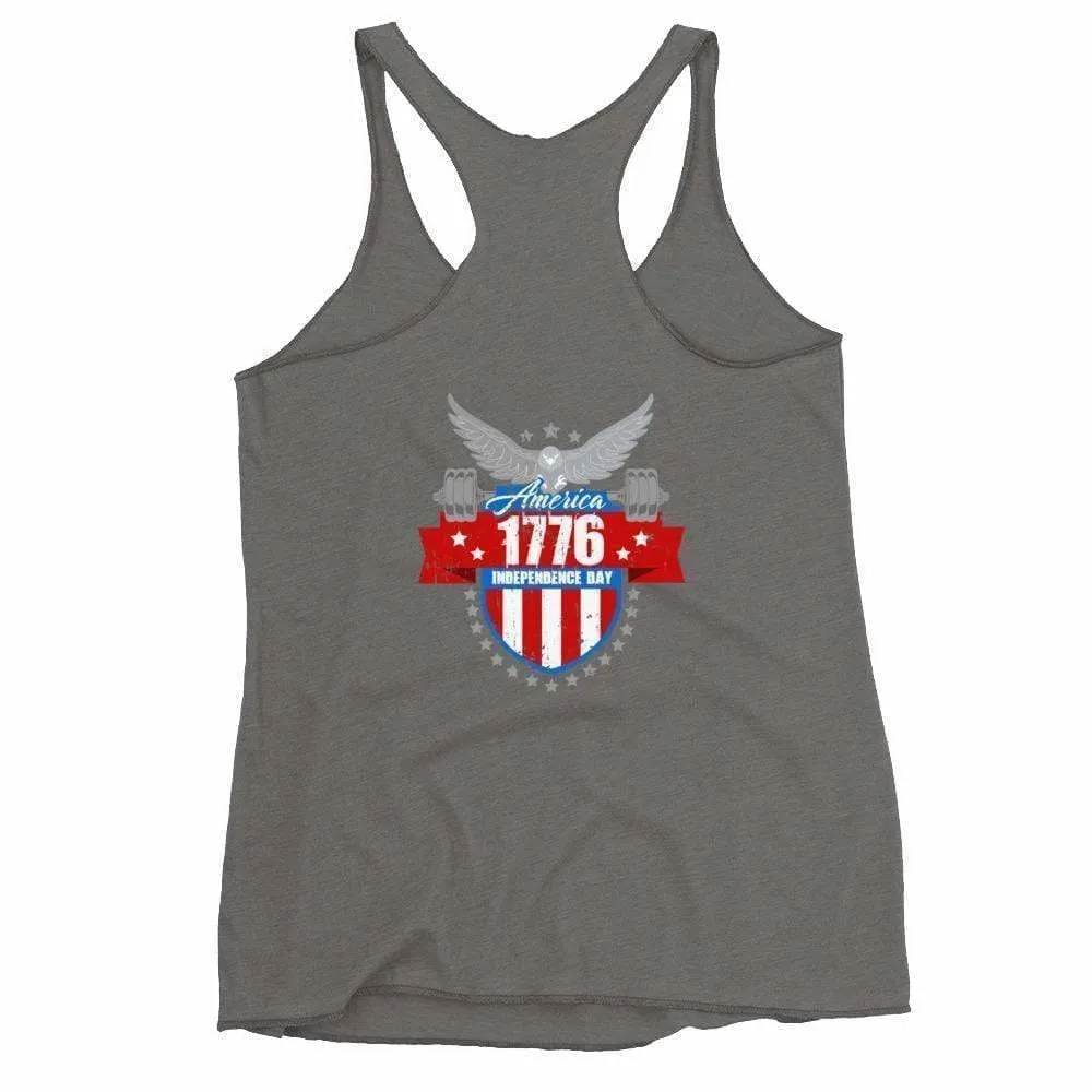 2019 WOD Obsessed 1776 4th of July Women's Racerback Tank