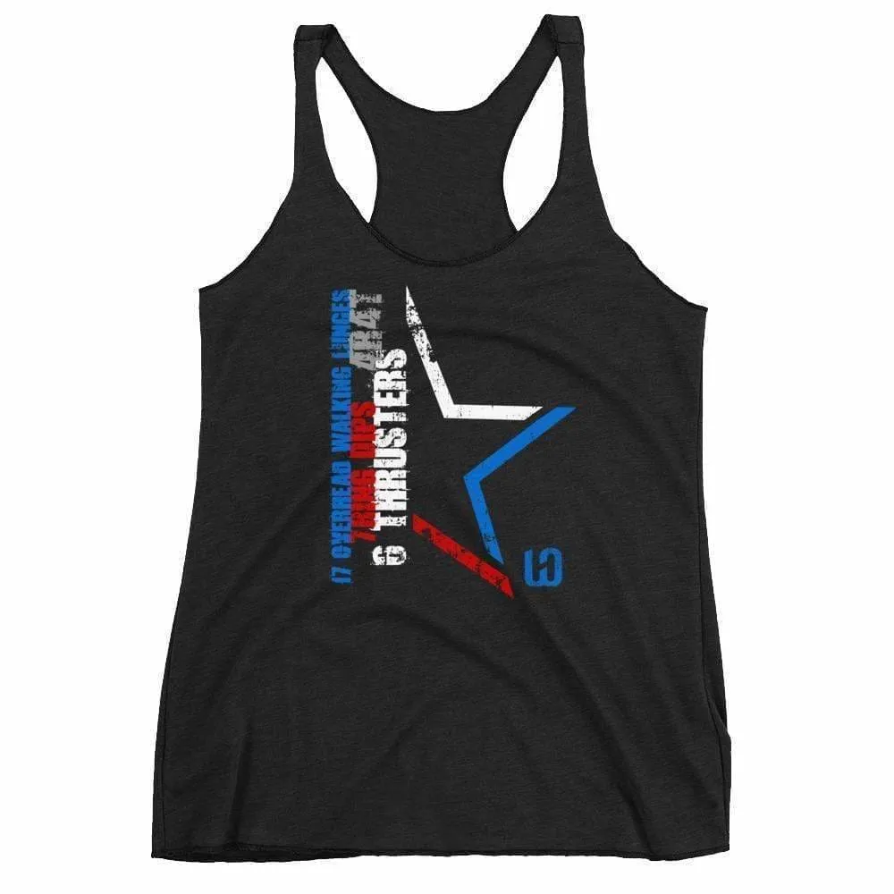 2019 WOD Obsessed 1776 4th of July Women's Racerback Tank