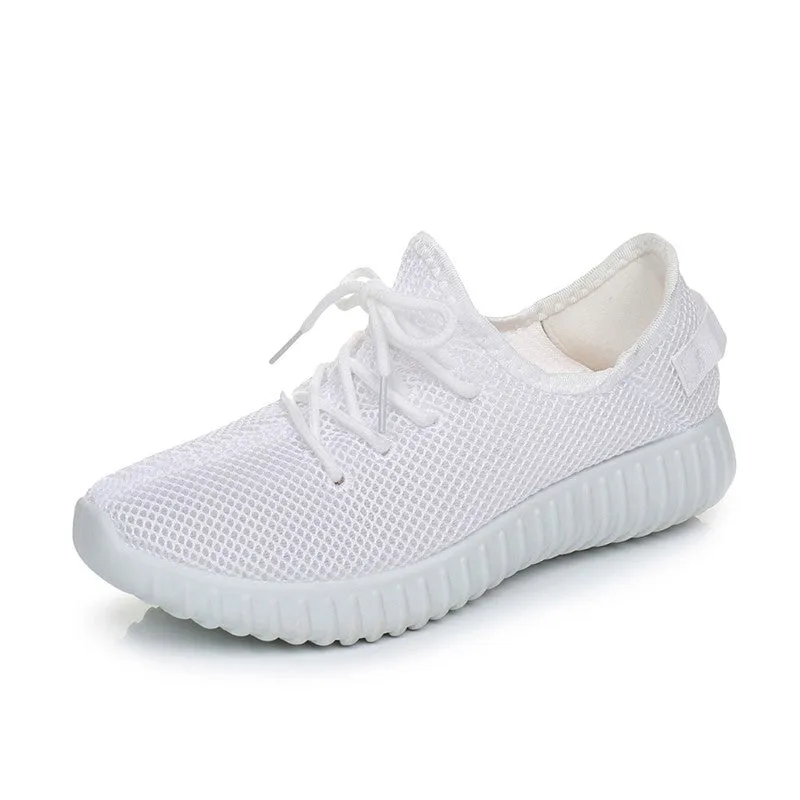 Breathable Fly-knit Mesh Slip On Sneakers