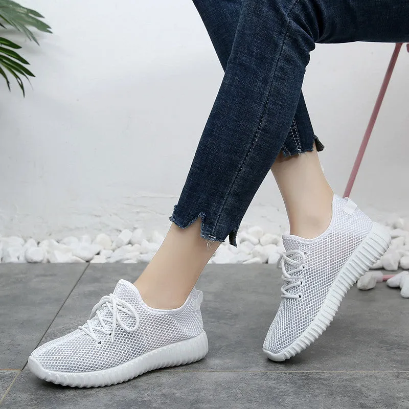 Breathable Fly-knit Mesh Slip On Sneakers