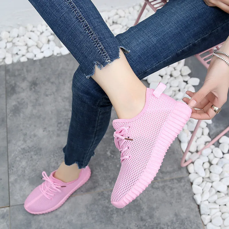 Breathable Fly-knit Mesh Slip On Sneakers