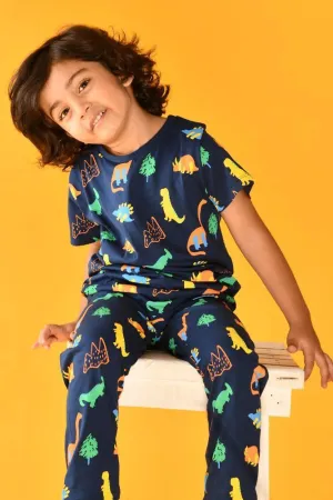 DINOSAUR FUN NAVY PYJAMA  SET