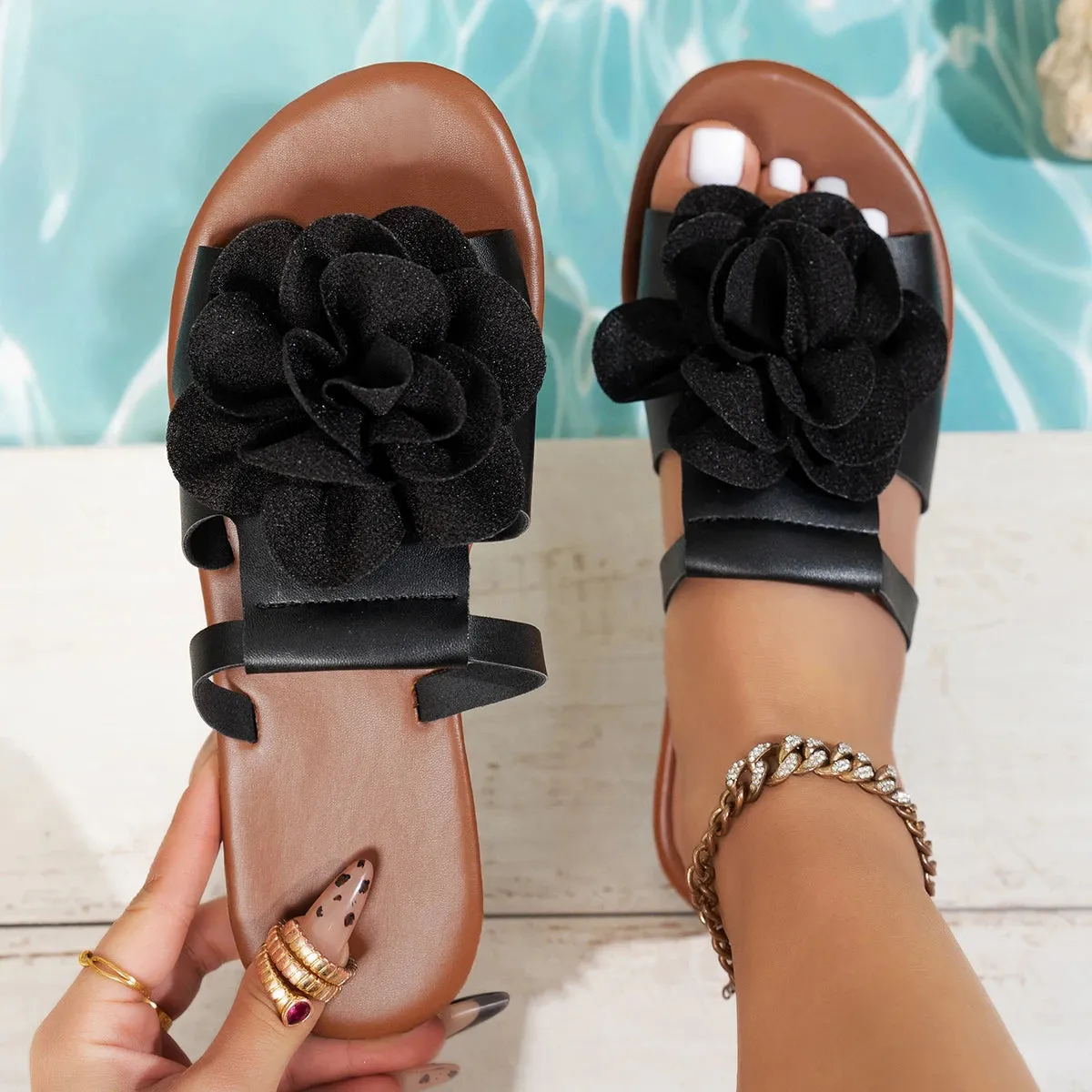 Flower Sandal Flats