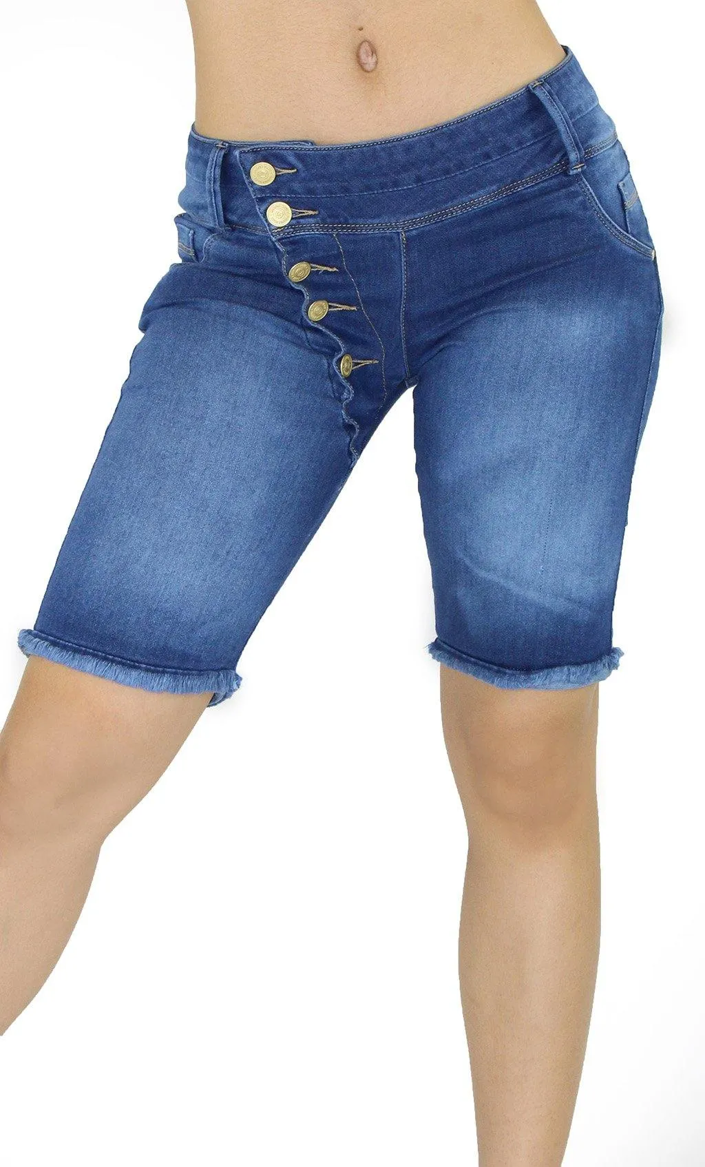 Last One!! 18450 Maripily Womens Bermuda Destroyed Denim
