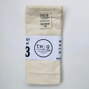 Reusable Produce Bulk Bags  3 Pack | Fairtrade Cotton Bags