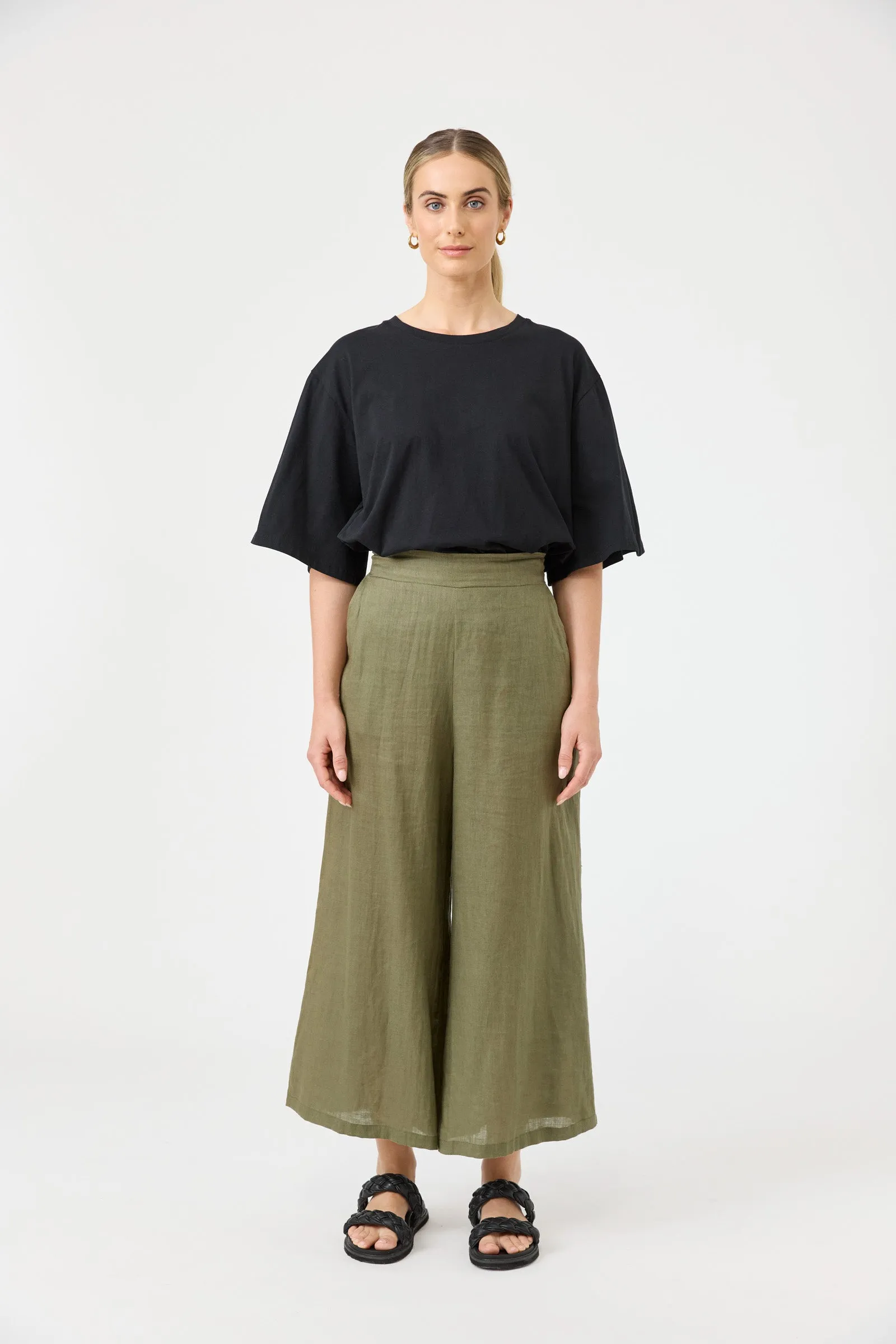 Studio Crop Pant - Khaki