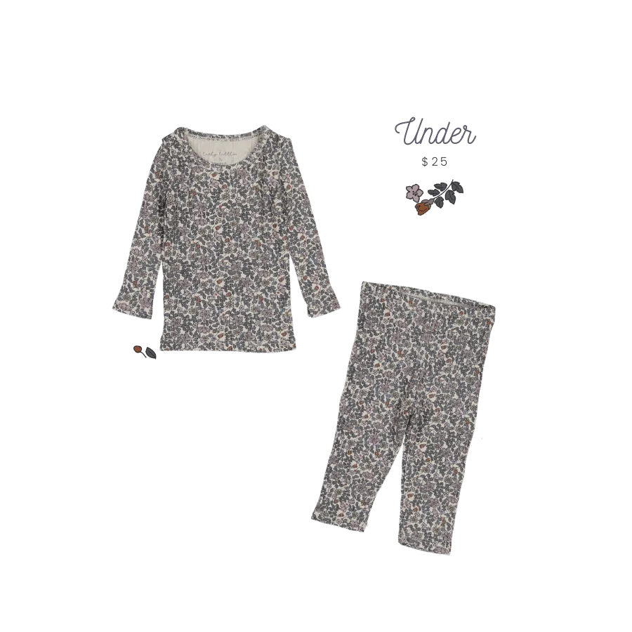 The Legging Set - Floral Ribbed