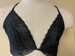 Womens Medium 34/36 Black Lace Razorback Bralette